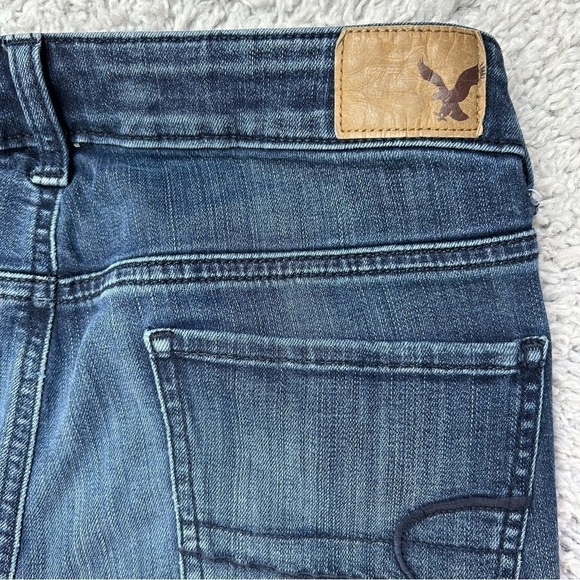 American Eagle Jeans Womens 6 Super Stretch Jegging Dark Wash Denim Basic Casual - Picture 4 of 5